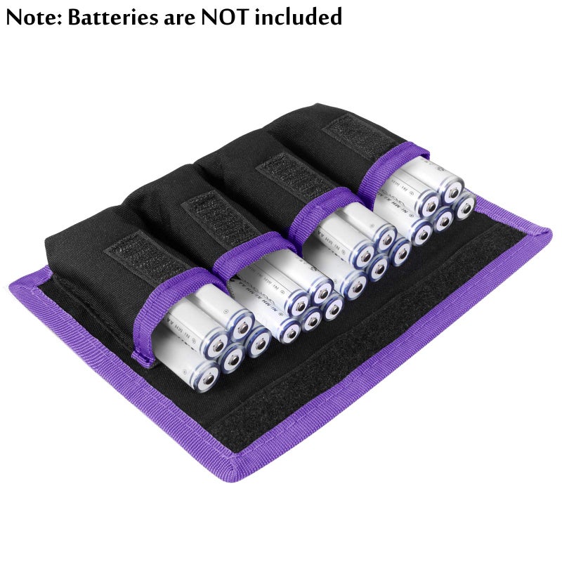 Meking Battery Storage Case Bag with 4 Pockets for DSLR Camera, Suitable for AA/AAA Battery and LP-E6 LP-E8 LP-E10 LP-E12, EN-EL14 EN-EL15, NP-FW50 NP-F550 NP-FM500H - Image 3